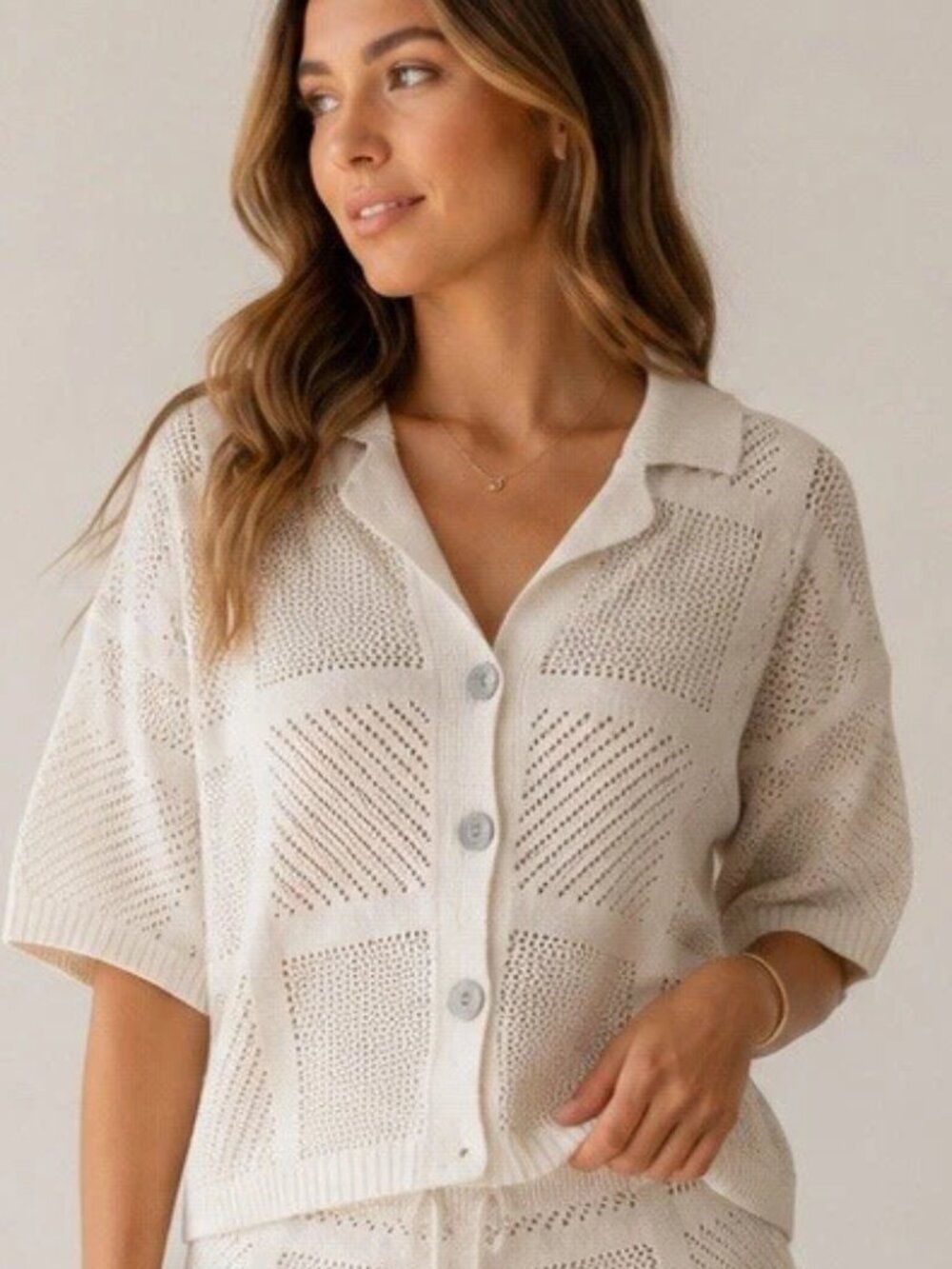 Cupcakes and Cashmere Open Knit Cardigan